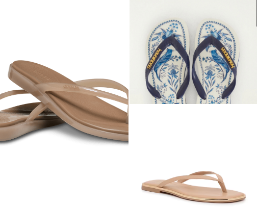 Cute summer sandals cover photo collage