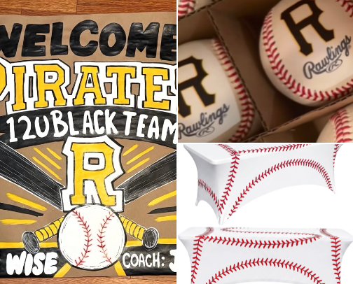 Baseball Team Party Must Haves cover photo collage