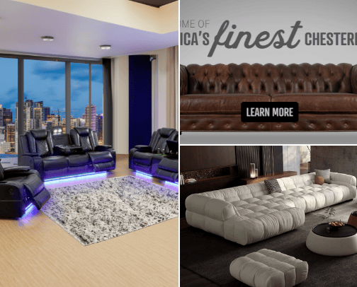 Sofas / Settees, Couches & Furniture cover photo collage