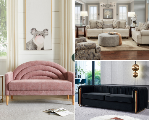 Perfect sofas for every corner of the living room cover photo collage