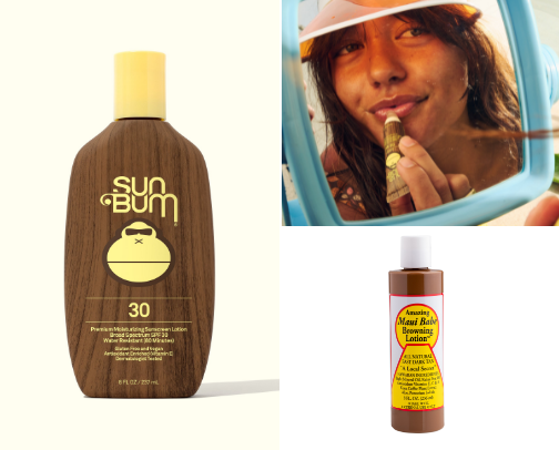 Tanning essentials! cover photo collage