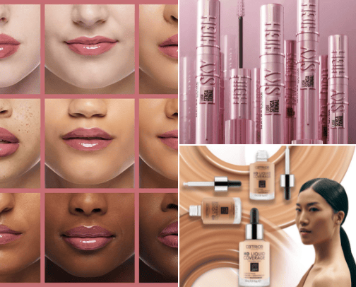 Fave drugstore makeup cover photo collage