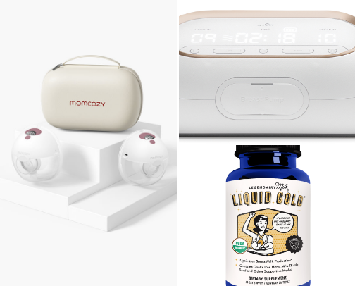 Pumping/breastfeeding items cover photo collage