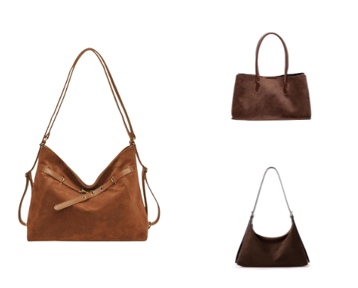 Best Suede Work Bags for Fall cover photo collage