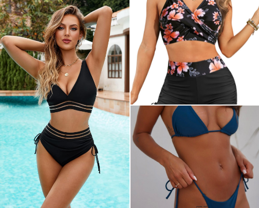 Aimvukes 4-Piece Intimates Set - Bikini + G-String + Boyshort + Bodystocking Lingerie Collection cover photo collage