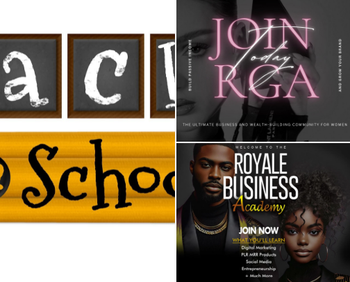 Digital products (mrr and PLR) cover photo collage