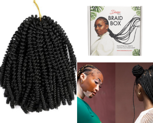 BRAIDING HAIR AND WIGS NO IRRITATION, HYPOALLERGENIC AND PLANT BASED! cover photo collage