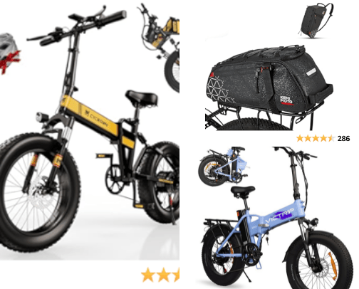 Electric Bikes & Accessories cover photo collage