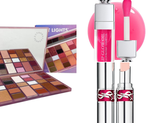 Home beauty products with a vibe cover photo collage