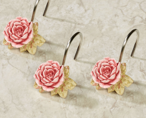 Spring rose shower door hook set cover photo collage