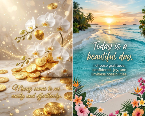 Affirmations designed by me 🙏☀️ cover photo collage