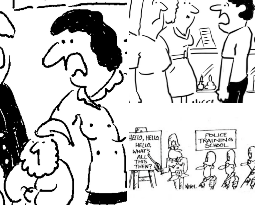 Cartoon Gags that Feature on my Blog cover photo collage