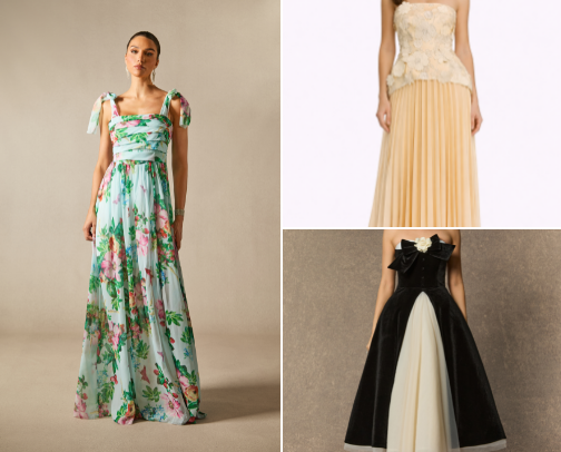 Red carpet dresses. cover photo collage