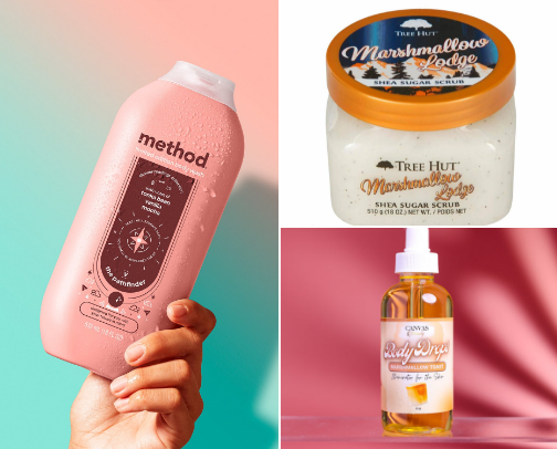 Discover my perfect marshmallow shower routine 🍦🍨✨ cover photo collage