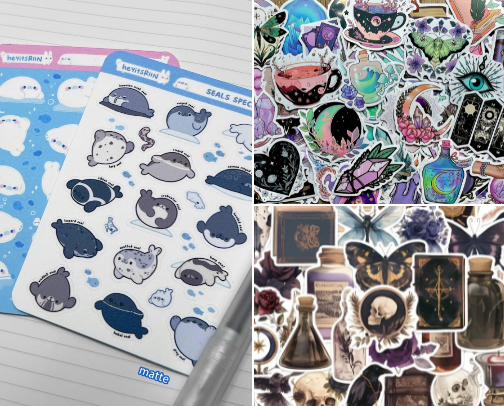 etsy sticker wishlist <3 cover photo collage