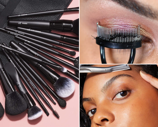 Makeup gadgets cover photo collage