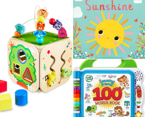Kids and Toddler Toys, Activity and Reading Books cover photo collage