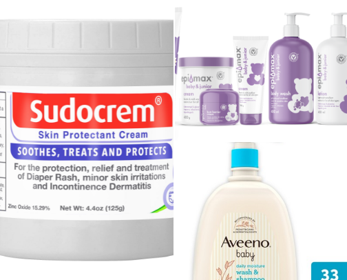 Baby body & booty care cover photo collage