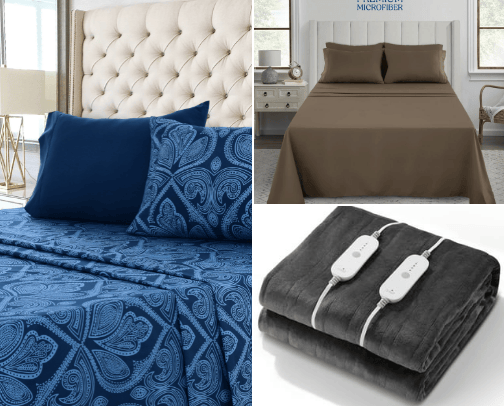 Sheets and Heated Blankets cover photo collage