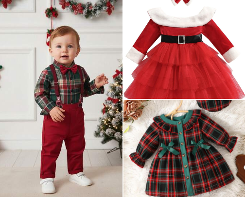 Adorable Christmas Outfits For Toddlers cover photo collage