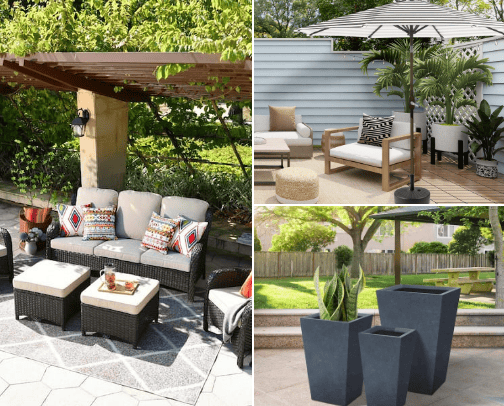 Patio Furniture cover photo collage