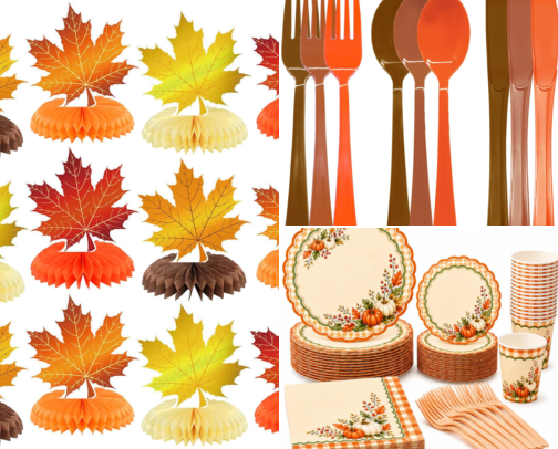 Cozy Thanksgiving Setup for Under $100 cover photo collage