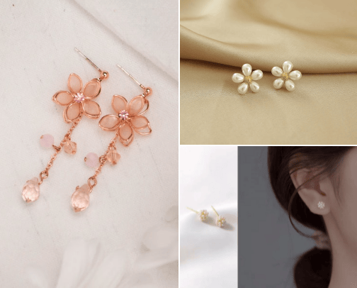 Cute earrings cover photo collage