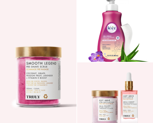 Hair removal, pre and after care cover photo collage