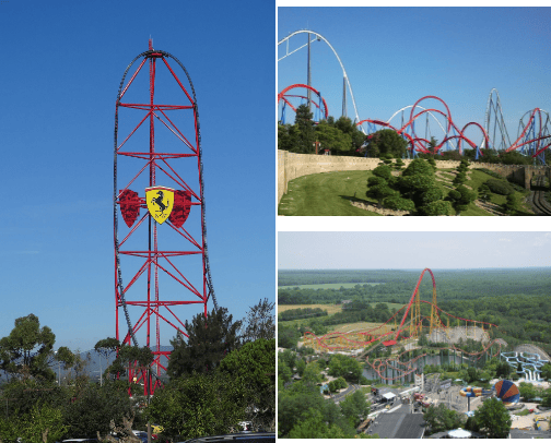 Summit Screamers: The World's Tallest Roller Coasters cover photo collage