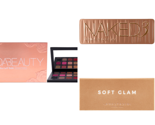 Eyepalettes,Eyeliners,  Mascaras and eyebrow cover photo collage