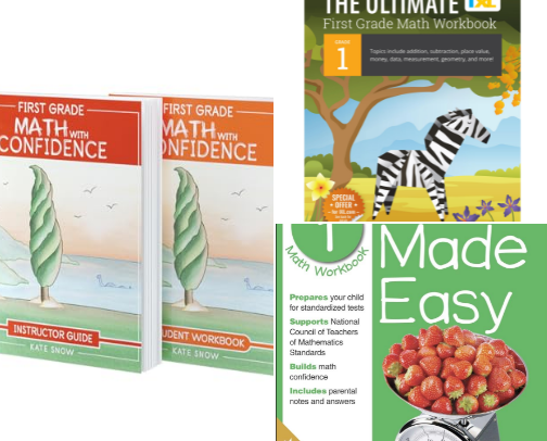 Read Online - First Grade Math with Confidence Student Workbook homeschool-friendly enrichment picks cover photo collage