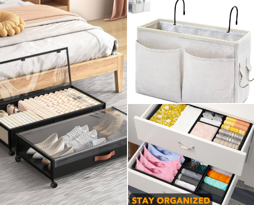 Bedroom Organization Amazon Finds For Small Spaces cover photo collage