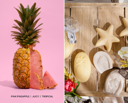 Pineapple Gummy Bear Shower Routine ft. Demeter Cotton Candy 🍍🍭🫧 cover photo collage
