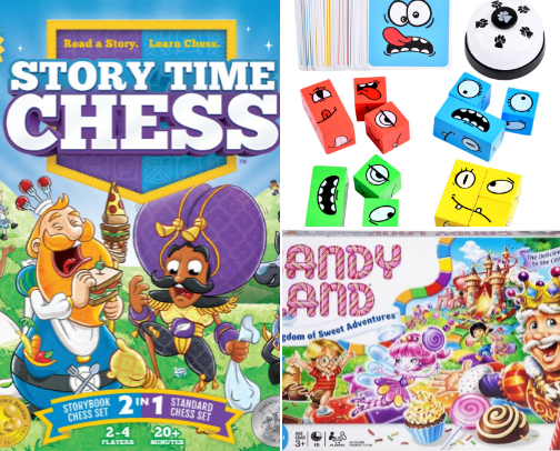 Family friendly games cover photo collage