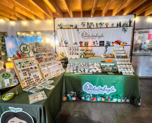 Market Displays for eco-conscious artist vendors and small business owners cover photo collage