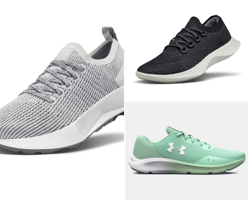 Running shoes cover photo collage