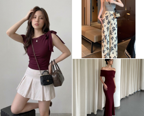 Contemporary women's clothes cover photo collage