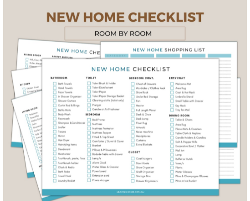 The Ultimate New Home Checklist cover photo collage