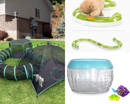 Cat Toys & Enrichment! 🧶 cover photo collage
