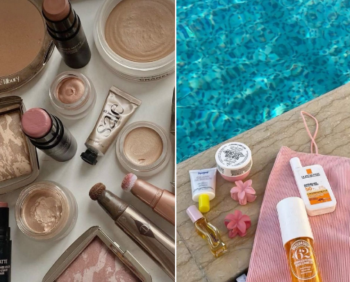 ESSENTIAL mostly DRUG store MAKEUP ✨ cover photo collage