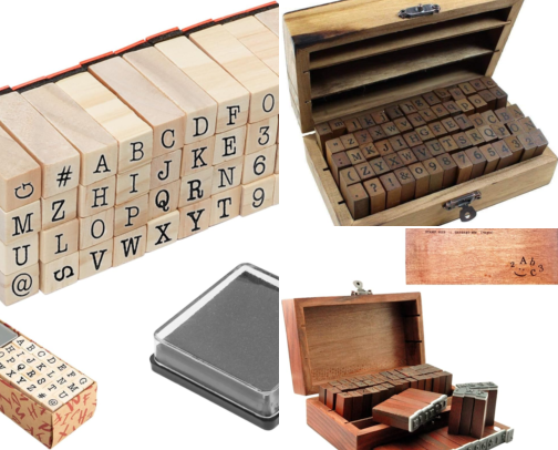 Download,Creative Set: 70 Pcs Wooden Rubber Alphabet Letter Number Stamps,"Rectangular, Capital & Lower Case, DIY Craft, Card Making, Scrapbooking Supplies (Dark Wooden) Set" cover photo collage
