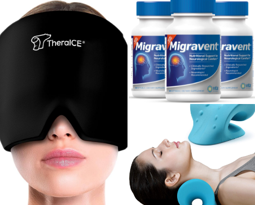Migraine Relief Essentials 💜 cover photo collage