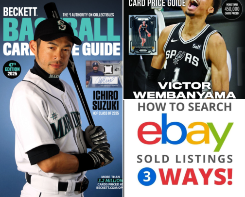 Sports Card Price Guides, Market Tools & Scam Prevention cover photo collage