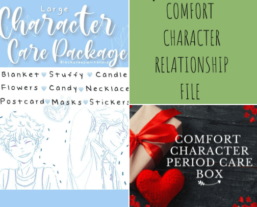 Comfort Characters cover photo collage