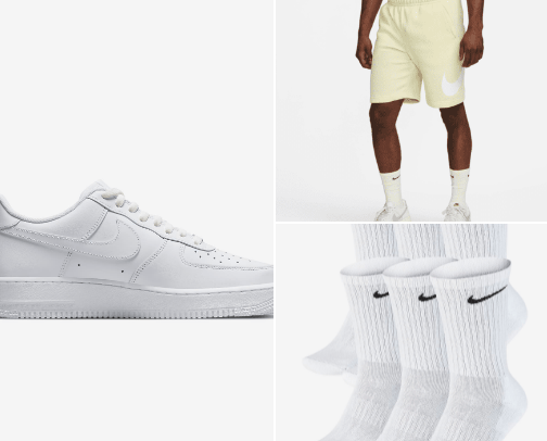 Sun-Kissed Chic: Nike's Light Yellow Fashion Finesse cover photo collage