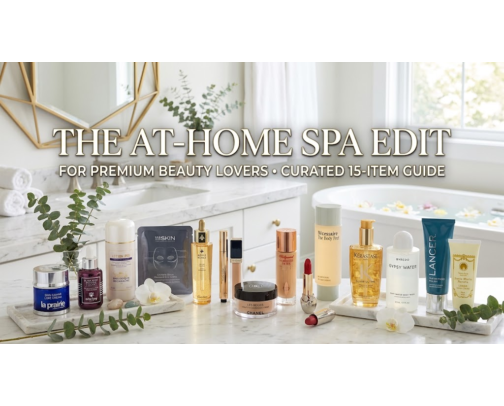 The At-Home Spa Edit for Premium Beauty Lovers cover photo collage