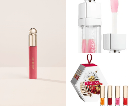 Lip oils cover photo collage