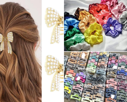 HAIR ACCESSORIES/ HAIR CLIPS / HAIR SCRUNCHIES/ HAIR PINS cover photo collage