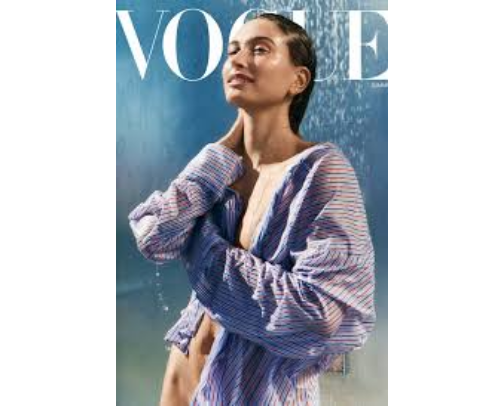Hailey Bieber’s Quick Everyday Morning Routine | Beauty Secrets | Vogue cover photo collage
