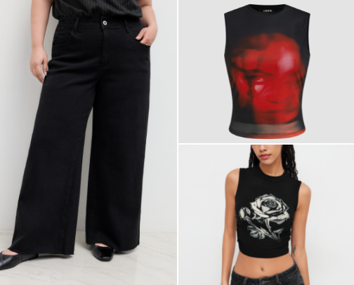 alt girl essentials and basics to beat the summer heat 🖤 (with mid/plus size options!!) cover photo collage